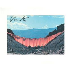 Christo, Valley Curtain, Rifle Colorado, Postcard