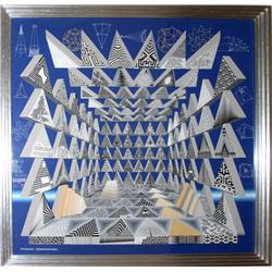 Pedro Friedeberg, Tesoreta Trigonemetrica, Acrylic Painting