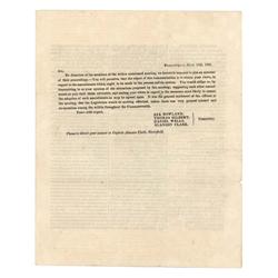 1821 Meeting Regarding Alterations To The Massachusetts Militia.
