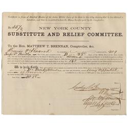 An Interesting Civil War Document In Which The Notorious “Boss Tweed” Authorizes Payment For A Subst