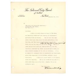 Famous Banker Frank Vanderlip Tls