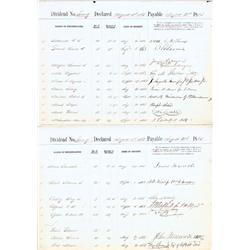 Morgan Signs A Dividend Declaration Document Twice As Attornery For Stockholders Of The Oswego & Syr