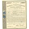 Image 1 : Thomas A. Scott Signs A Southern Trans-continental Railway Company Scrip Stock Certificate As Presid