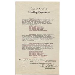 State Of New York Banking Department