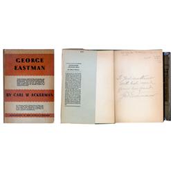 Signed Biography Of George Eastman Presented By The Company To An Employee In Recognition Of Twenty-