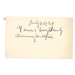 CHAUNCEY  DEPEW SIGNED CARD