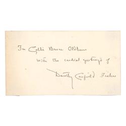 DOROTHY CANFIELD FISHER