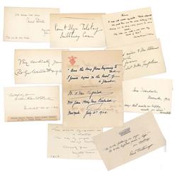 LOT OF 10 LITERARY FIGURES’ AUTOGRAPHS