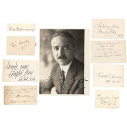 LOT OF 9 MUSIC FIGURES’ AUTOGRAPHS