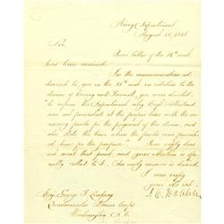 Navy Secretary James Dobbin Signed Letter