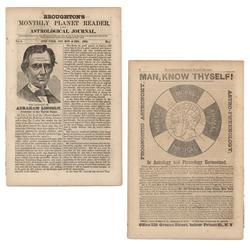 Boughton’s Monthly Planet Reader And Astrological Journal Nativities Of Lincoln, McClellan And Fremo