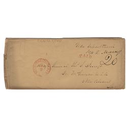 William L. Marcy Free Franked Envelope Addressed To Major General Thomas J. Jesup While Serving As S