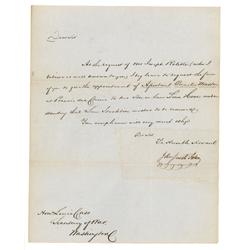 John Jacob Astor Writes Secretary Of War Cass To Request A Position For Noted Fur Trader Jean Joseph