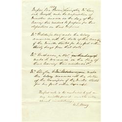 An Interesting Signed Document By William Marcy Concerning The Pay Of American Diplomats; Marcy Ment