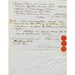 Future Secretary Of The Interior Columbus Delano Signs A Document