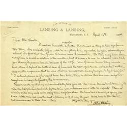 Secretary Of State Robert Lansing Als