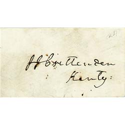 J. J. Crittenden Signed Card