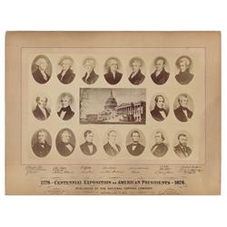 A Rare Centennial Exposition Hall Of Presidents