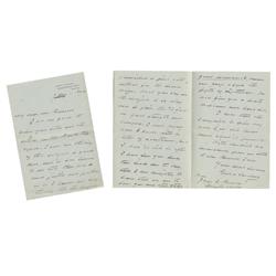 Grover Cleveland Writes To Massachusetts Congressman John E. Russell Referring To The “Silver League