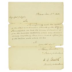 Future Secretary Of The Treasury Meredith Writes To General Taylor