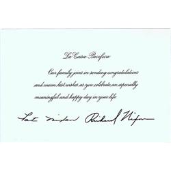 Congratulatory Card From President Nixon