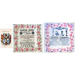 Lot Of Three 1902 Coronation Programs Of King