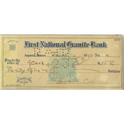 Southern Writer Erskine Caldwell Signs A Check