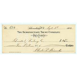 Mathematician Charles Steinmetz Signs A Check