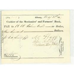 John Dix Signs A Canal Fund Check