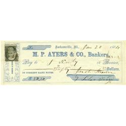 Admiral Silas Terry Signs A Check