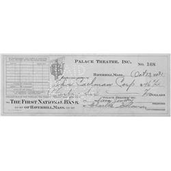 Check Signed By Organized Crime Figure Charles Solomon