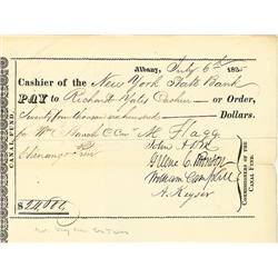 John A. Dix Signs A Canal Fund Commission Pay Order