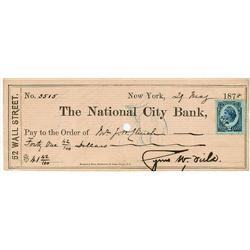 A Cyrus Field Signed Check