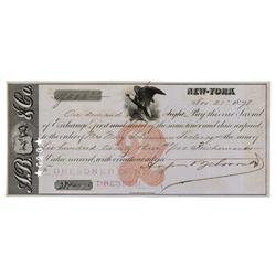 August Belmont & Co Draft Signed  Boldly By August Belmont