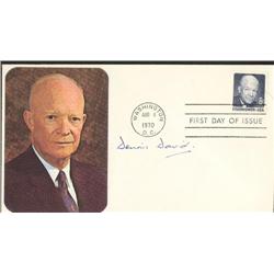 British World War II Ace Dennis David Signs An Eisenhower FDC