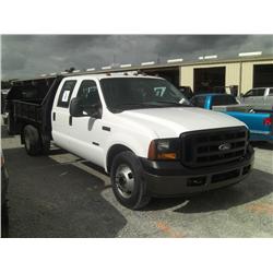 2006 FORD F350 CREWCAB FLATBED,