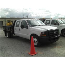2006 FORD  F350 CREWCAB FLATBED,