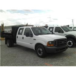 2001 FORD F350 CREWCAB S/A BOX DUMP,