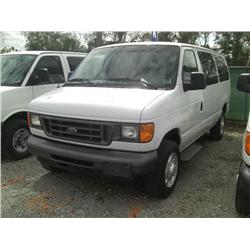2007 FORD E350 15 PASSENGER VAN,