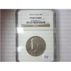1976-S Kennedy Half NGC PF68 Cameo