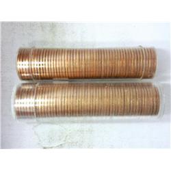 2 Rolls Of Lincoln Cents 1964 And 1964-D (UNC)