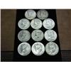 Image 1 : 11 Assorted 1965-69 JFK Halves (40% Silver)