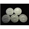 Image 2 : Five Assorted Barber Dimes