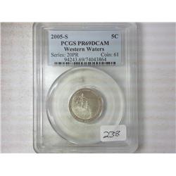 2005-S Western Waters Nickel PCGS PR69DCAM