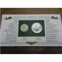 1989 American Silver Eagle (UNC) & 1939 WLH