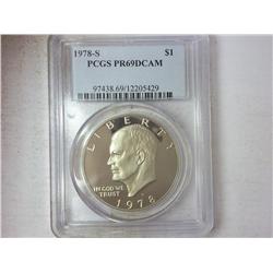 1978-S Ike Dollar PCGS PR69DCAM