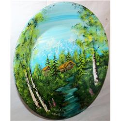 Picture of Log Cabin on Tin 1978 Alaska