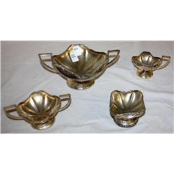 Lot of 4 Art Decoration Silverplated Holloware