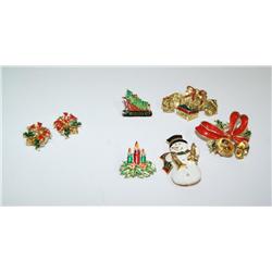 Bag of Christmas Costume Jewelry