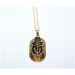 Scarab Gold Pendant & Chain